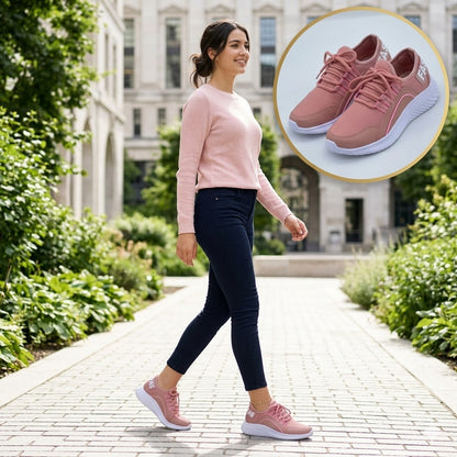 Baskets en maille pour femmes à lacets