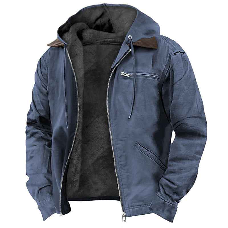 Manteau à capuche , chaude en polaire zippée