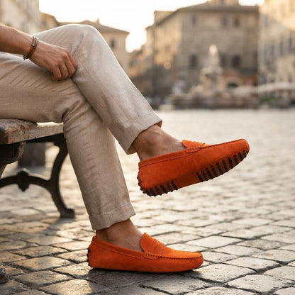 Mocassins Décontractés en Cuir Véritable pour Hommes