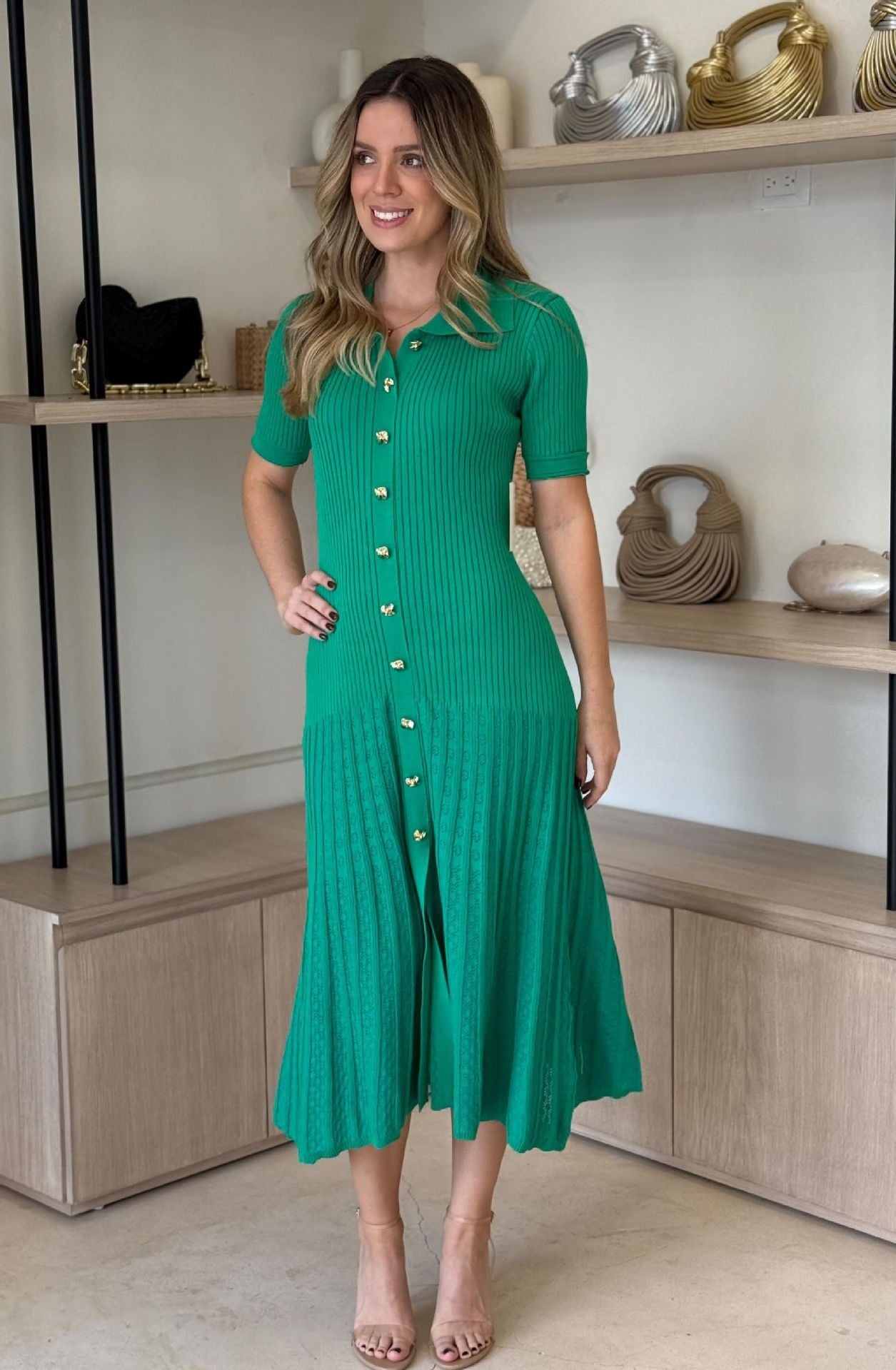 Women's knitted dress, French style