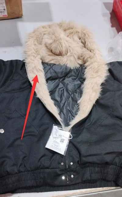 Manteau épais à capuche, chaud et ample, en fourrure