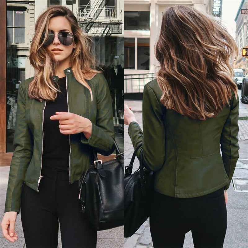 Veste de costume en cuir PU