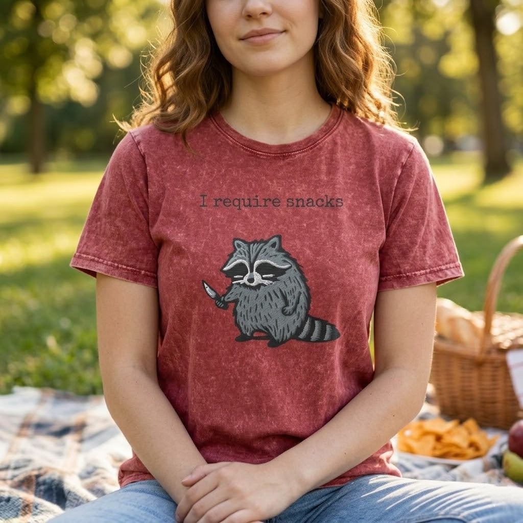 T-shirt en jean - i require snacks -