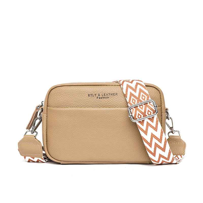 Sac Bandoulière Femme à Large Sangle – Petit Sac Carré Chic à Motif Losanges