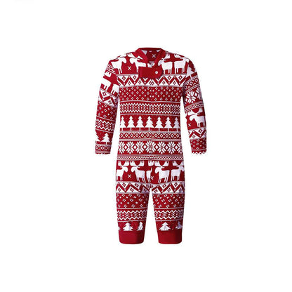 Tenue de service à domicile parents-enfant avec contraste de couleurs pour Noël
