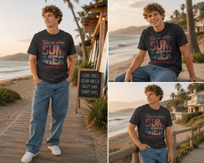 T-shirt col côtelé écologique unisexe
