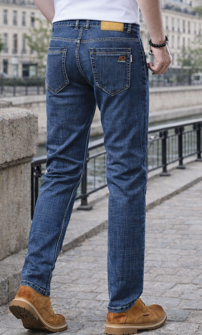 Pantalon Jeans en Conton droits et amples