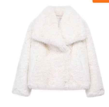 Veste d'hiver en peluche , décontracté à manches longues pour femmes