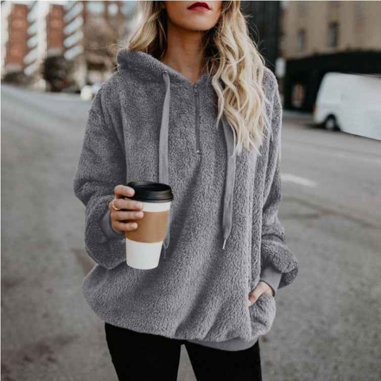 Sweat à capuche polaire zippé