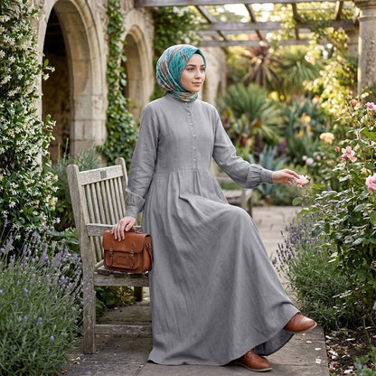 Cardigan rétro pour femmes à col rond, grande robe évasée
