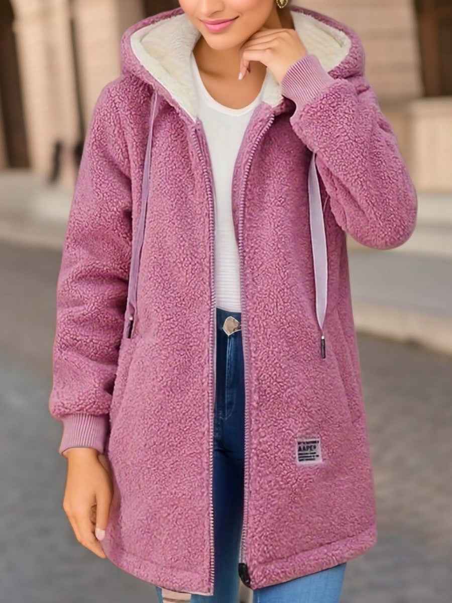Veste à capuche en polaire , mode décontractée, pour femmes
