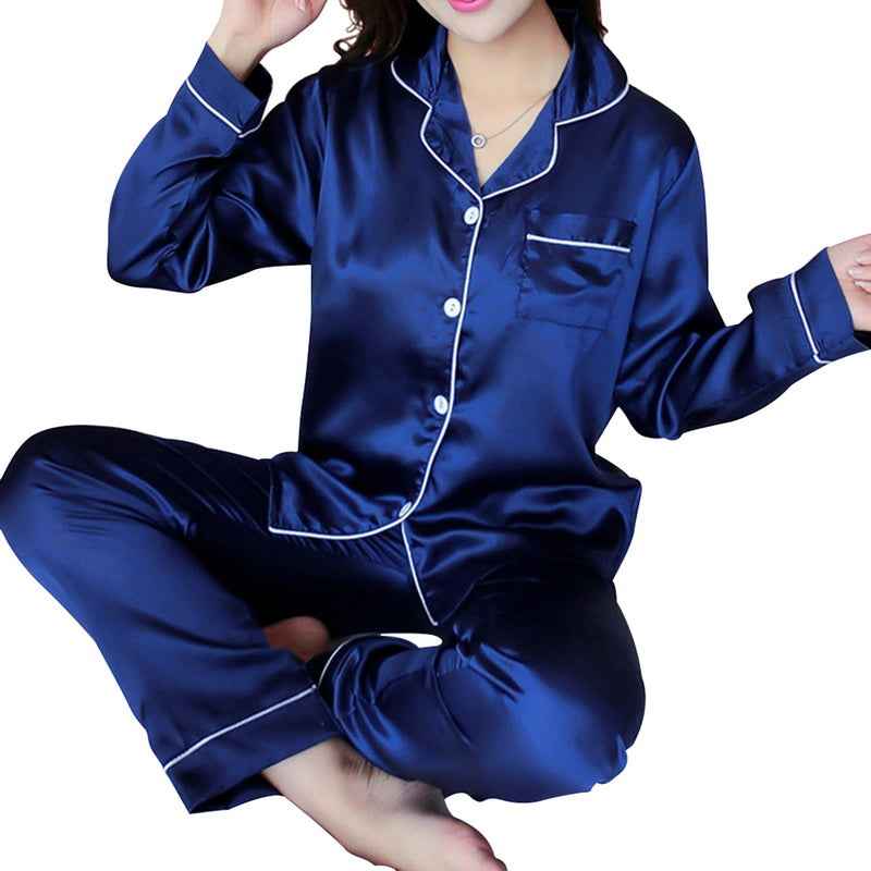 Pyjama maison en soie glacée