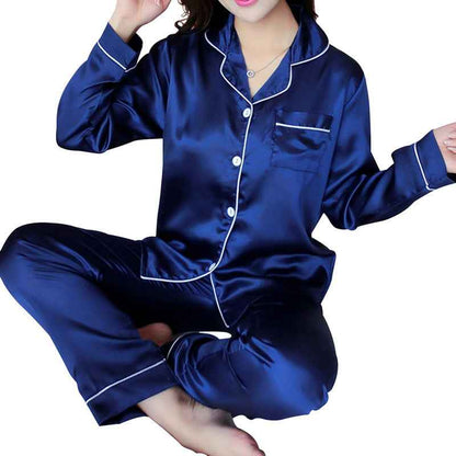 Pyjama maison en soie glacée