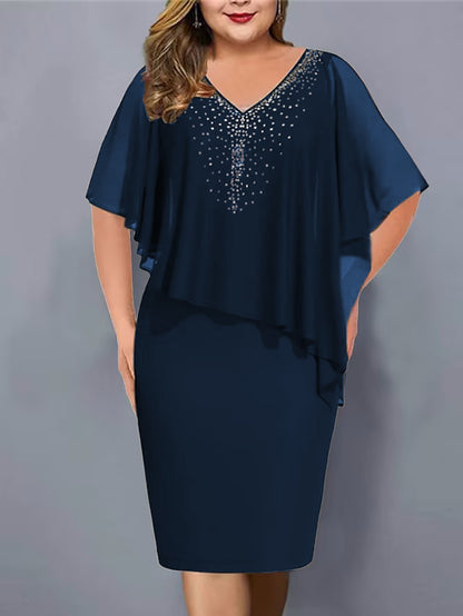 Robe avec manches mi-longues irrégulières