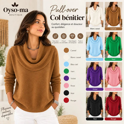 Pull-over en tricot à manches longues, décontracté et chaud