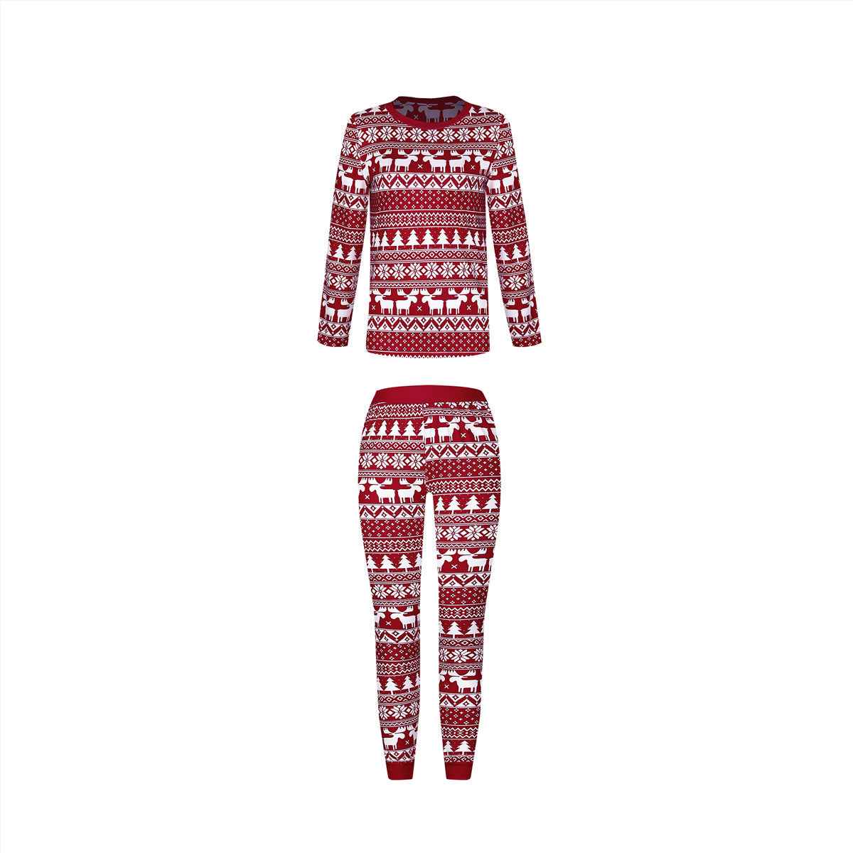 Tenue de service à domicile parents-enfant avec contraste de couleurs pour Noël