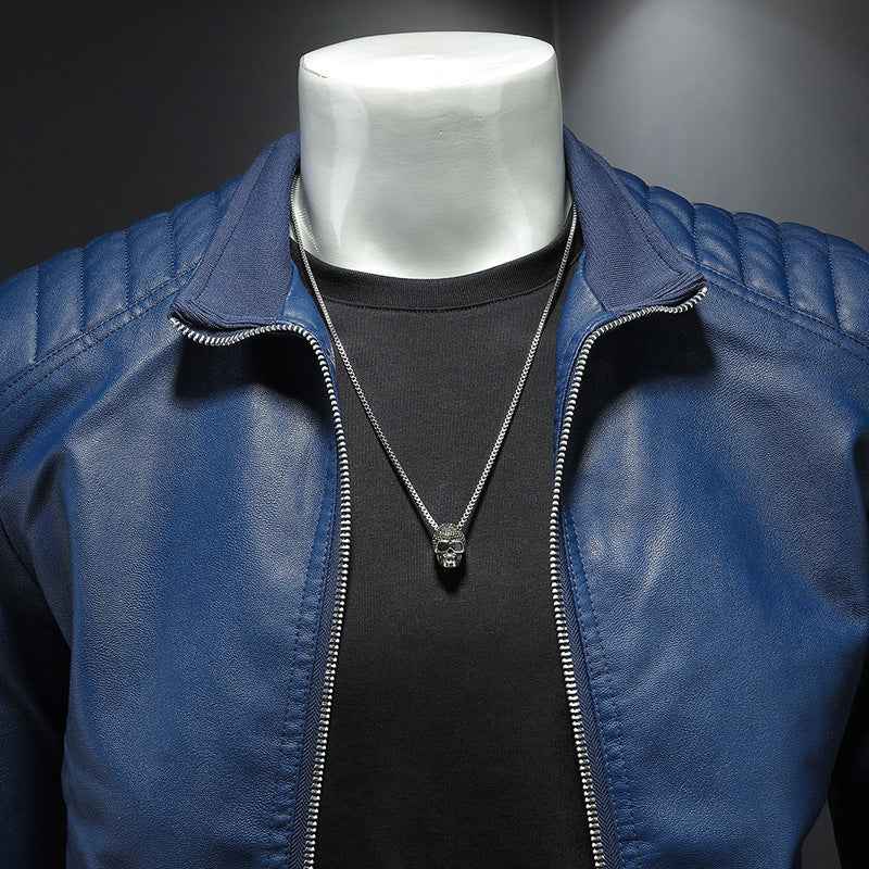 Veste en cuir pour homme