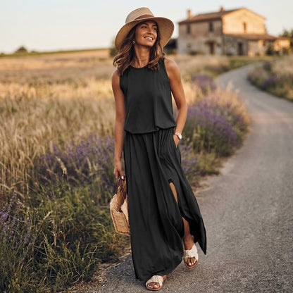 Robes pour femmes Mode Robe longue à fente latérale