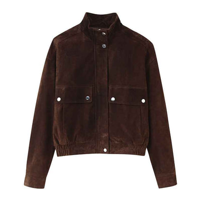 Veste en daim pour femmes