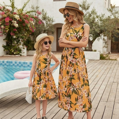 Robe de plage de vacances Mère et fille