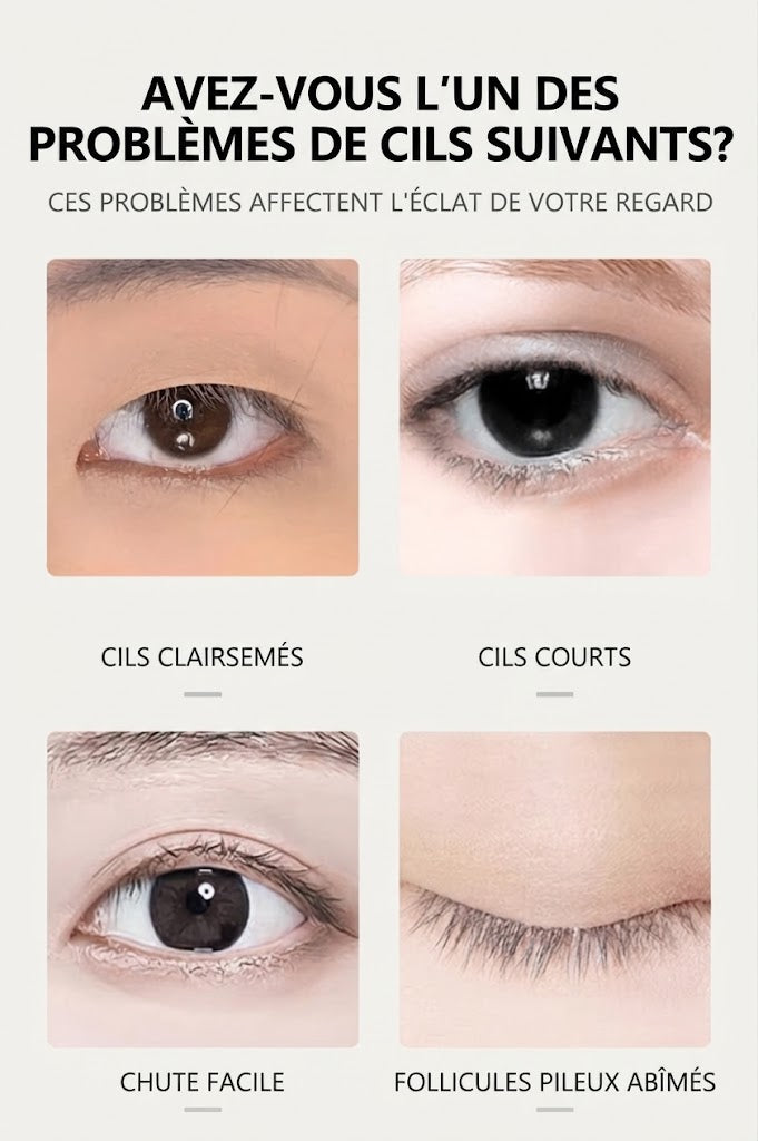 Cils épais, longs et recourbés à l'anglaise