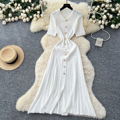 Women's knitted dress, French style