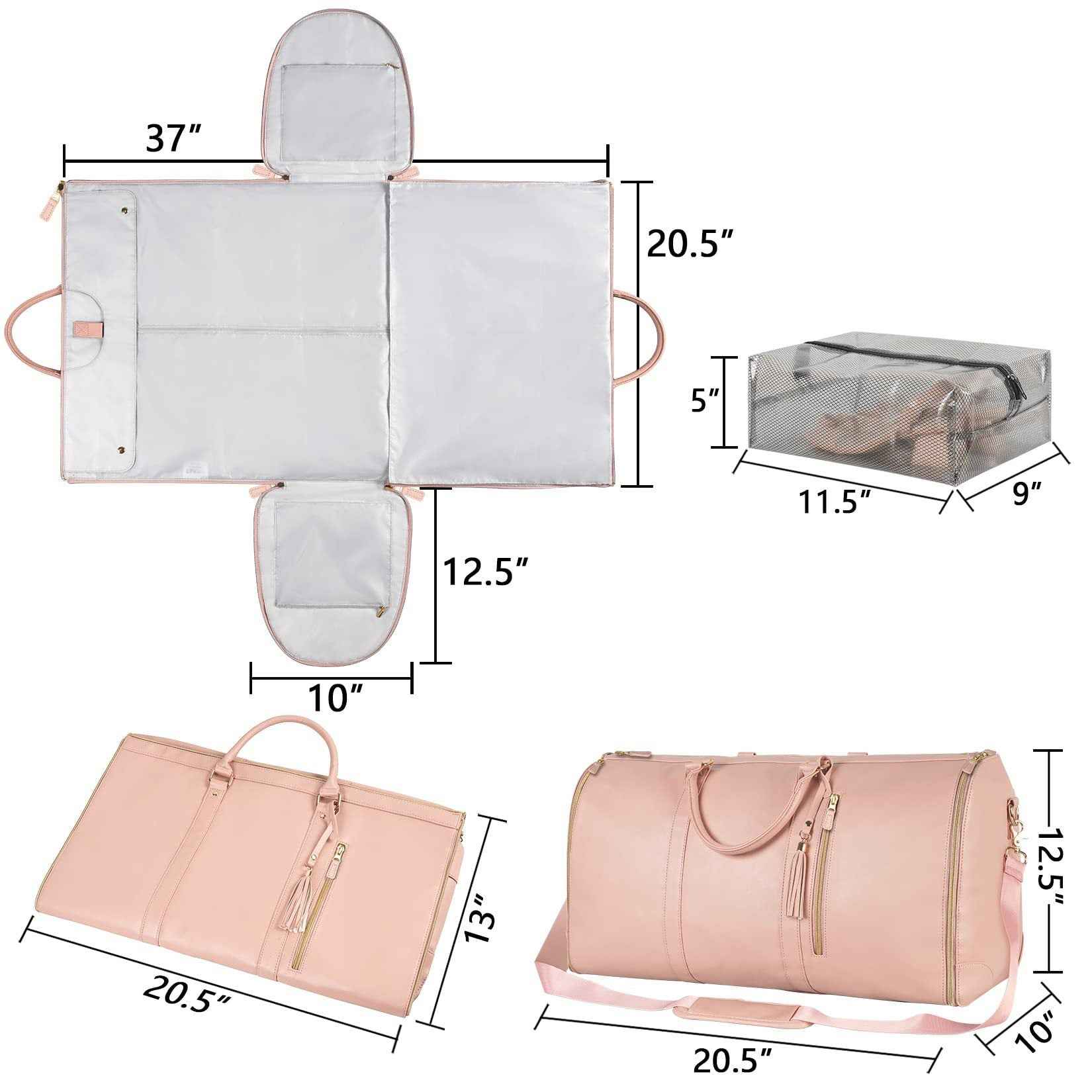 Sac de voyage cabas grande capacité pour femme, sac à vêtements étanche