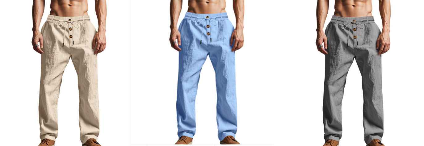 Pantalon homme respirant coupe ample décontractée