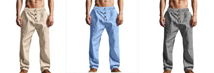 Pantalon homme respirant coupe ample décontractée