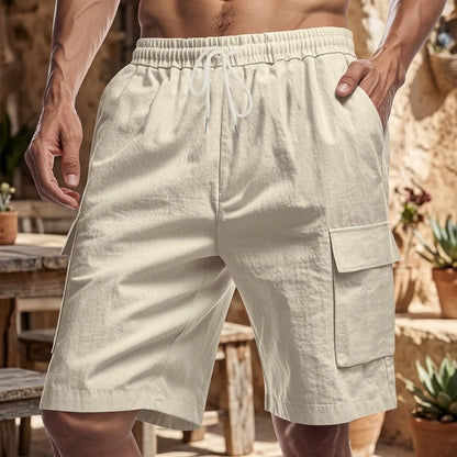 Shorts de sport et de loisirs amples en lin