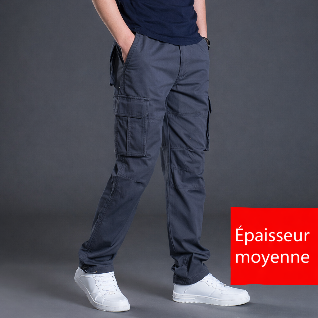 Pantalones de hombre con múltiples bolsillos 