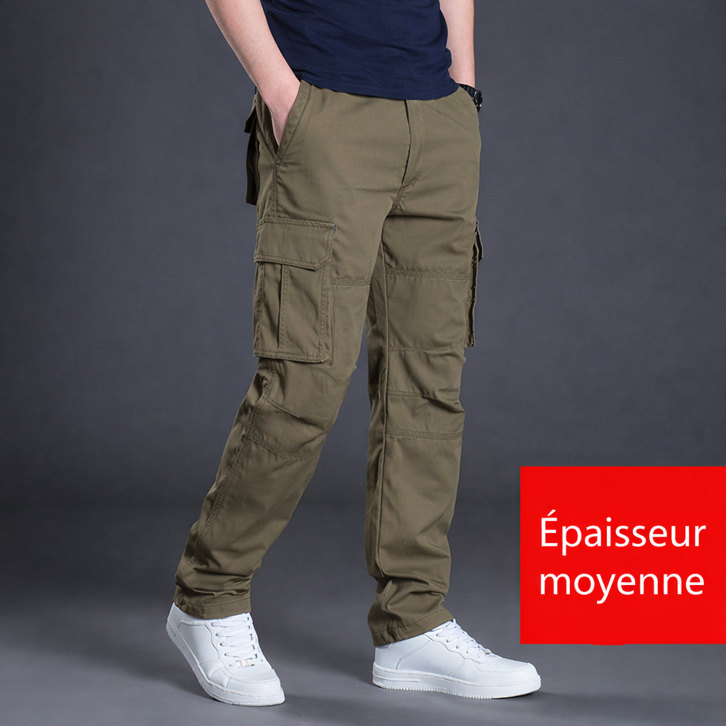 Pantalones de hombre con múltiples bolsillos 