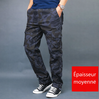 Pantalones de hombre con múltiples bolsillos 