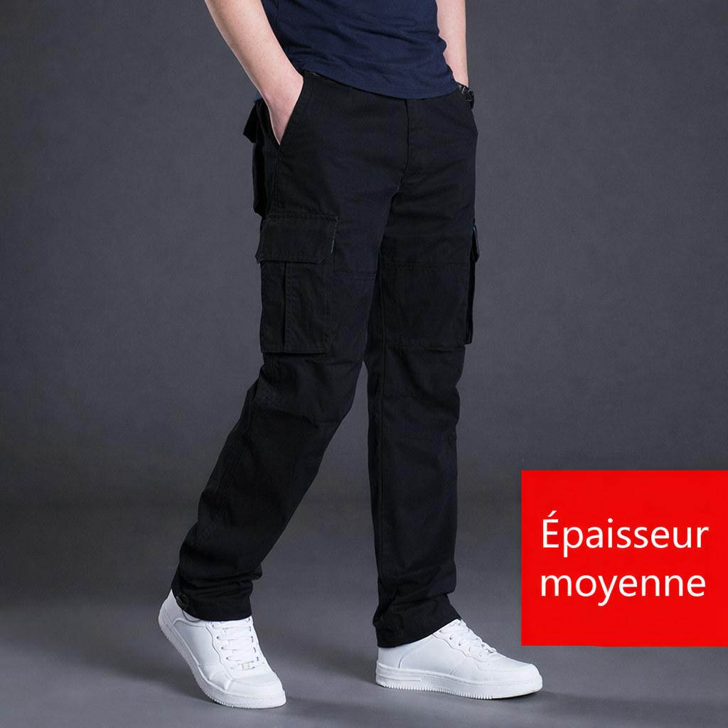 Pantalones de hombre con múltiples bolsillos 
