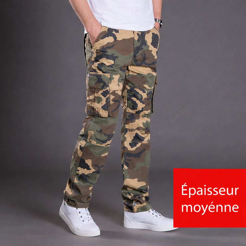 Pantalones de hombre con múltiples bolsillos 