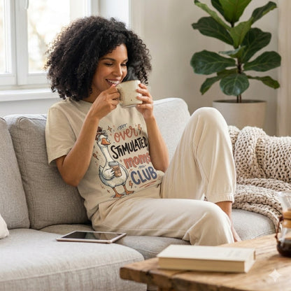 T-shirt col côtelé écologique unisexe