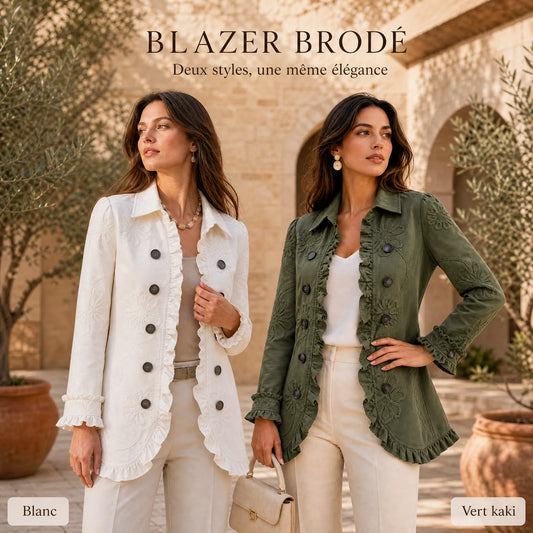 Blazer Volants & Plis Tendance
