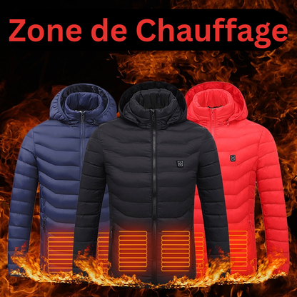 Men's USB heated electric cotton winter jacket, thermal garment