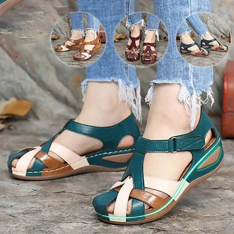 Sandales étanches pour femmes au design multicolore