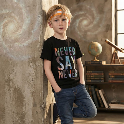 T-shirt Imprime pour enfants - Never Say Never