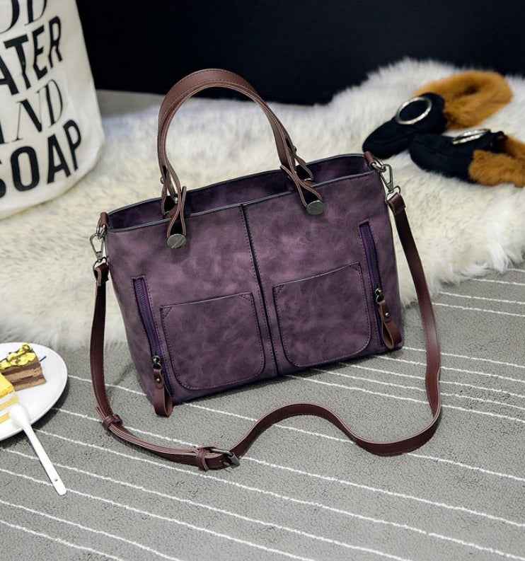 Retro Large-capacity Handbags Simple Crossbody Shoulder Bags For Women