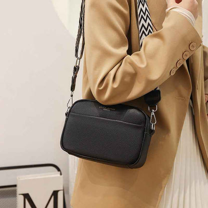 Sac Bandoulière Femme à Large Sangle – Petit Sac Carré Chic à Motif Losanges