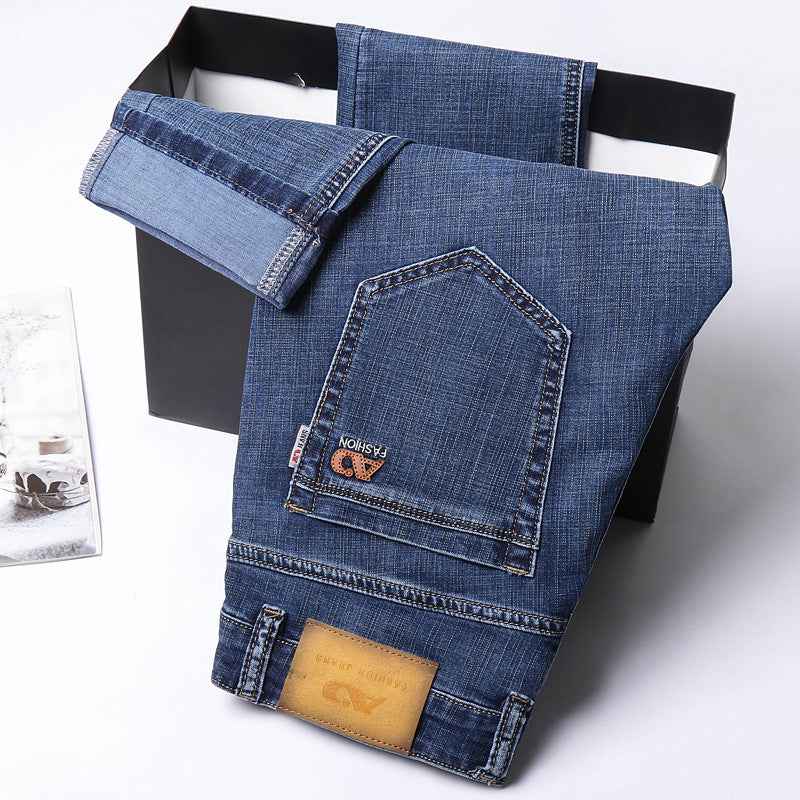 Pantalon Jeans en Conton droits et amples