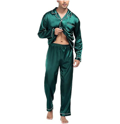Pyjama pour hommes en soie glacée