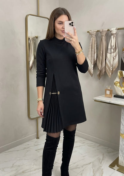 Robe à manches longues patchwork élégante pour femmes