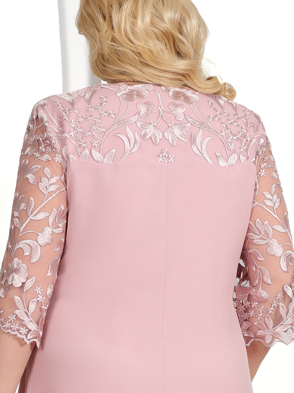 Embroidered Patchwork Midi Dress