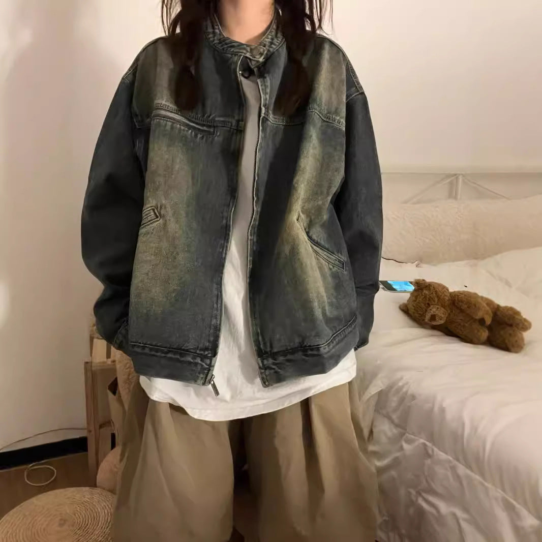Veste en denim style rétro