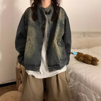 Veste en denim style rétro