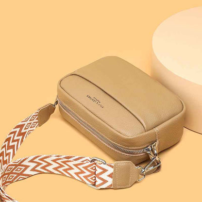 Sac Bandoulière Femme à Large Sangle – Petit Sac Carré Chic à Motif Losanges