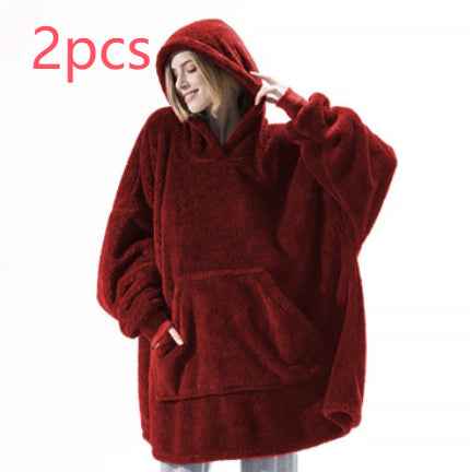 Sweat à capuche avec grande poche, pull confortable et ample